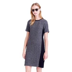 J. Crew mixed Houndstooth shift wool dress Sz 4
